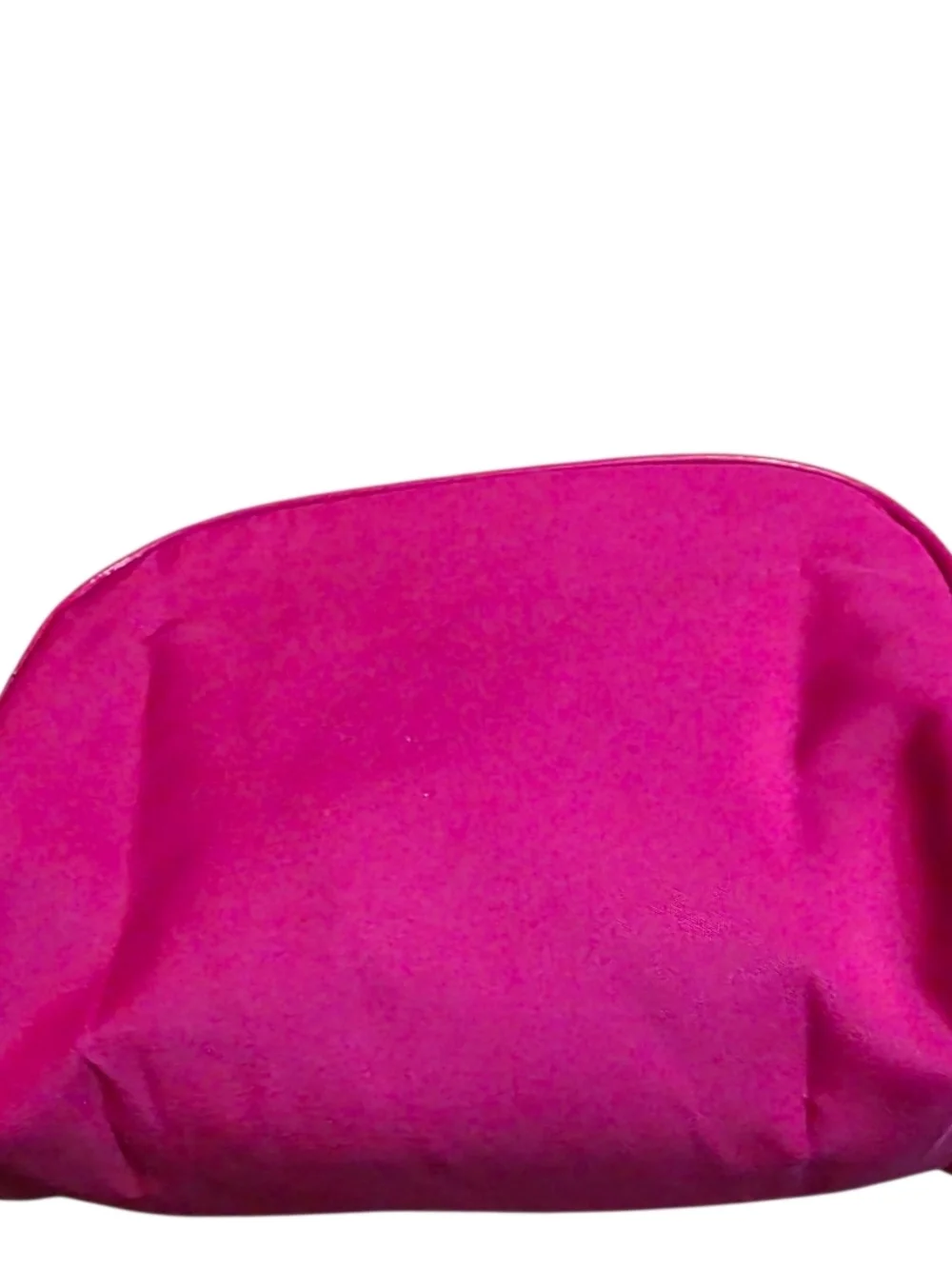 Lancôme Hot Pink Cosmetic Pouch with Gold Plate